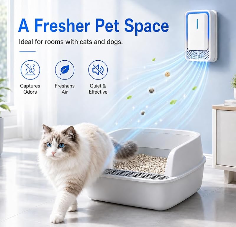 Cat Litter Deodorizer & Air Purifier 3-Pack for Pet Odors