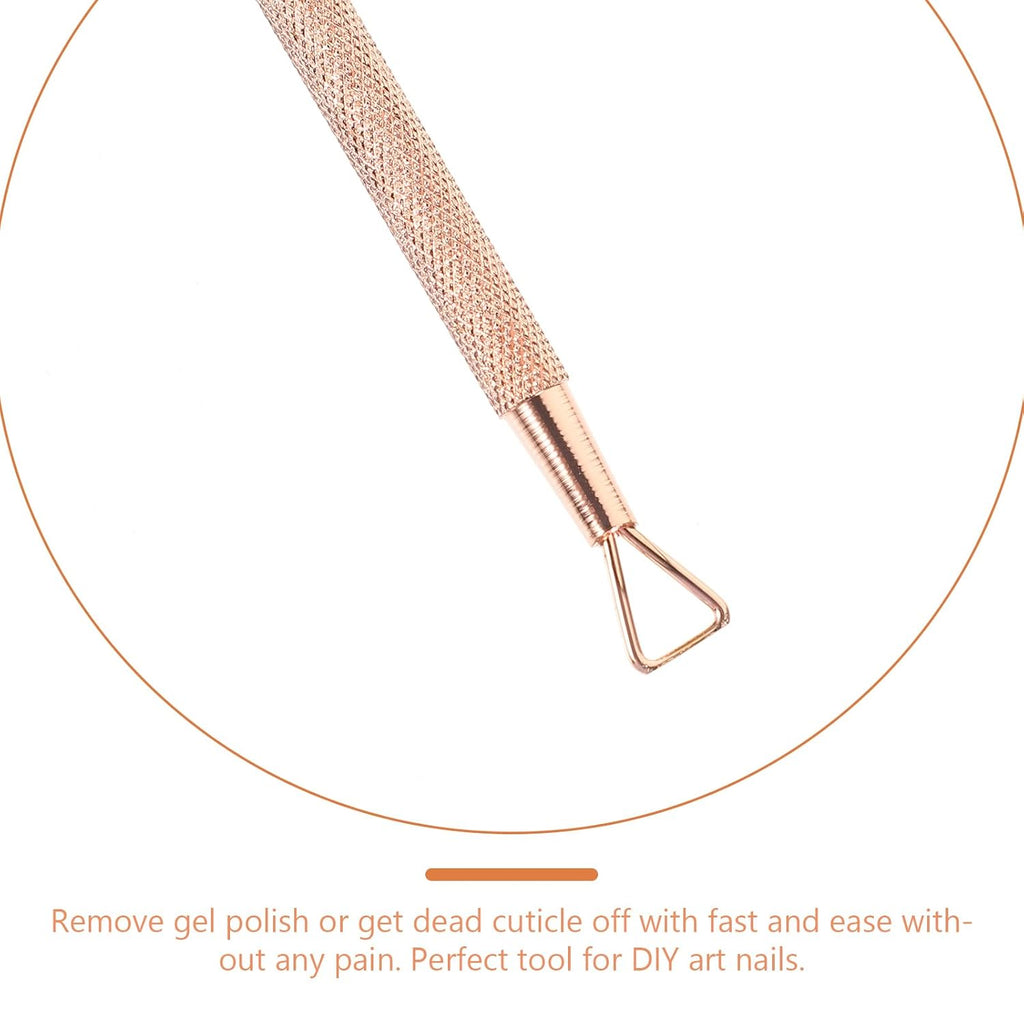 Uonlytech Stainless Steel Cuticle Pusher - Gel Polish Remover Tool for Manicure & Pedicure