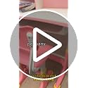 Height Adjustable Kids Study Desk and Chair Set with Storage Drawer - Pink