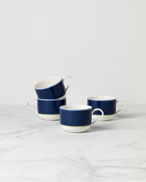 Kate Spade New York Make It Pop Mug, S/4, 3.84, Navy/Green