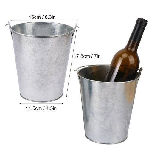 IHDYPPEW 20 Pack Black Small 4 Inch Metal Buckets with Handle, Mini 4 Inch Tin Bucket, Black Metal Bucket for Halloween Candy, Party Favors, Garden, Succulents