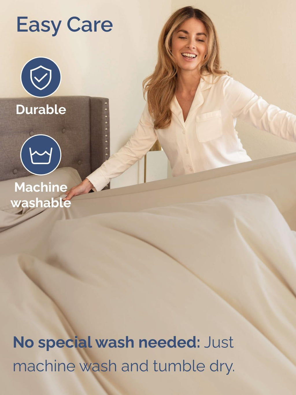 Skiennix Extra Deep Queen Sheet Set | 6-Piece Breathable Cooling Bedding - Soft, Wrinkle-Free, Easy Fit - Wheat Color