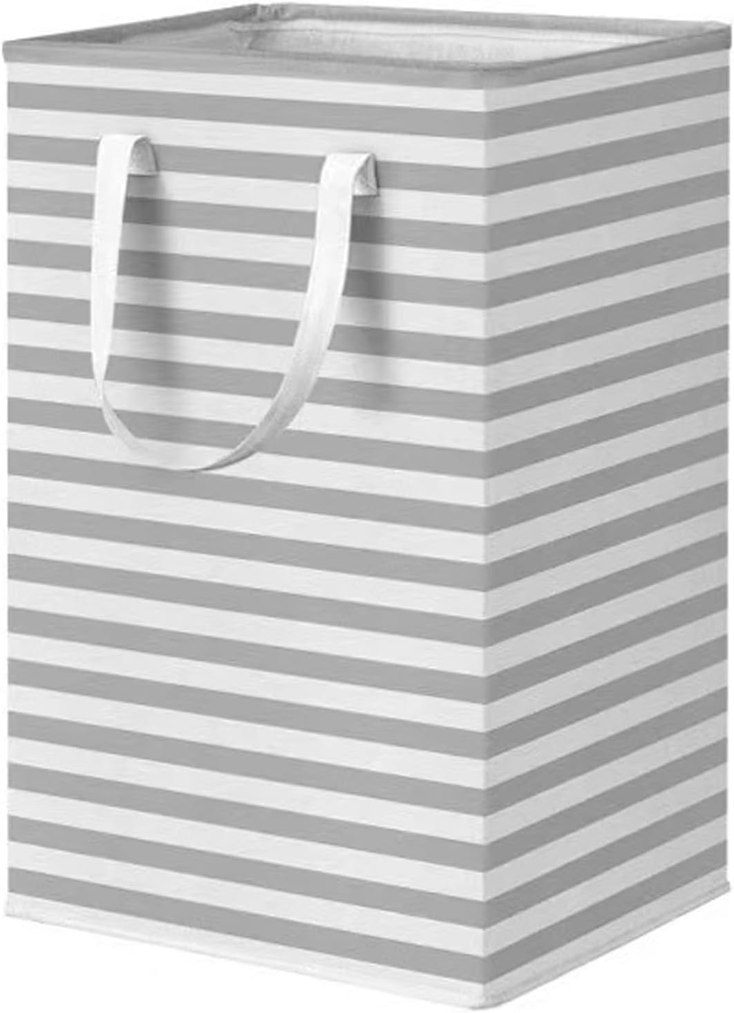 Skiennix Large Collapsible Laundry Hamper - Waterproof Freestanding Basket with Easy Carry Handles | 75L Gray