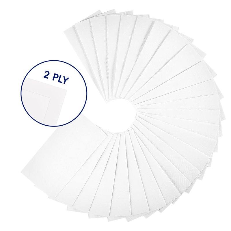 JOLLY CHEF 400 Pack Disposable Paper Napkins, Soft Bathroom Napkins Guest Disposable, 2-Ply White Paper Hand Towels for Halloween, Wedding, Thanksgiving
