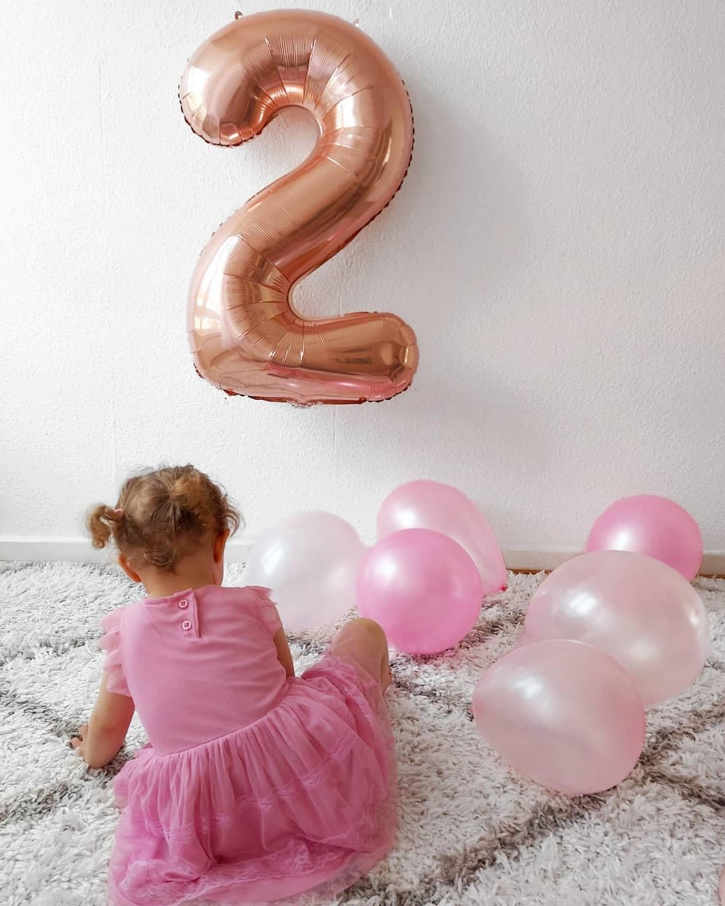 Rose Gold Number Balloons by [Brand Name] - 40 Inch 0 Balloon for Birthday Party Decorations