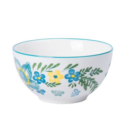 HomePop Ceramic 12-Pieces Dinnerware Sets,Dish Plates and Bowls Sets - Blue Turquoise