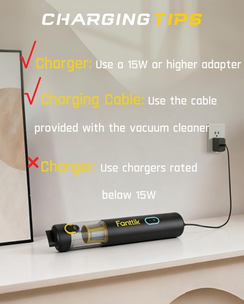 Fanttik Slim V8 APEX Car Vacuum - Cordless Handheld Design for Easy Cleaning | Black Finish