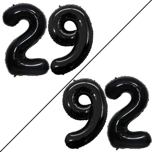 GOER Jumbo 29 Inch Black Foil Balloons - Perfect for 29th Birthday Party Decorations