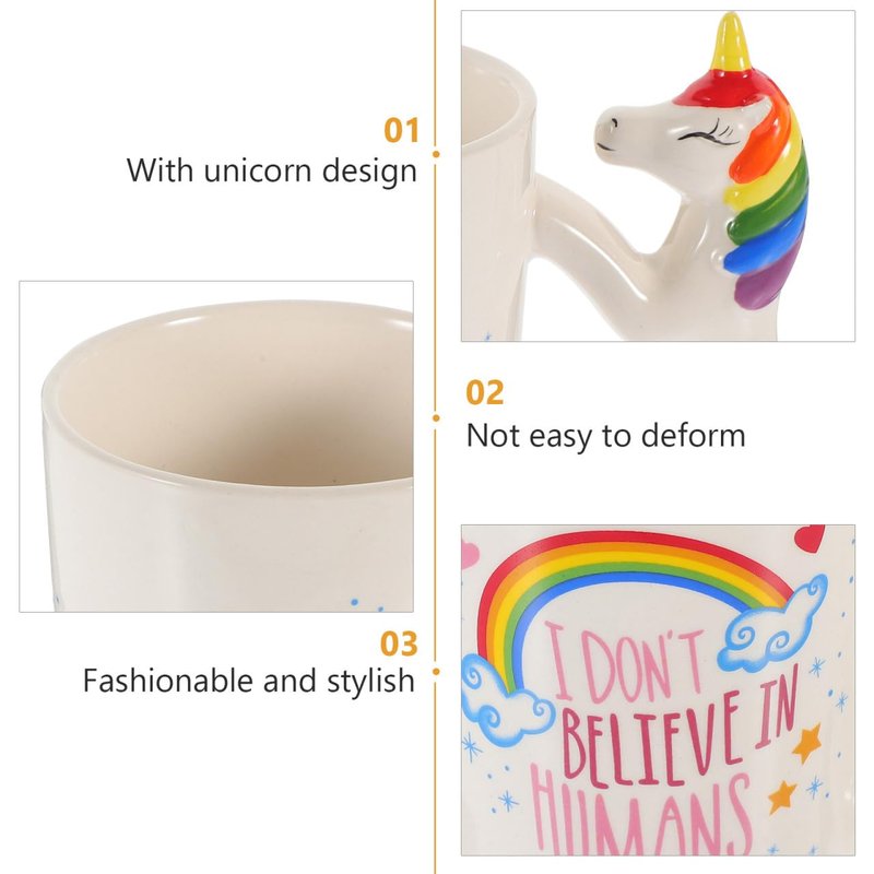 Hemoton 3D Handpainted Coffee Mug 12Oz Heat Resistant Porcelain Tea Cup Animal Design Kids Birthday Holiday Gift