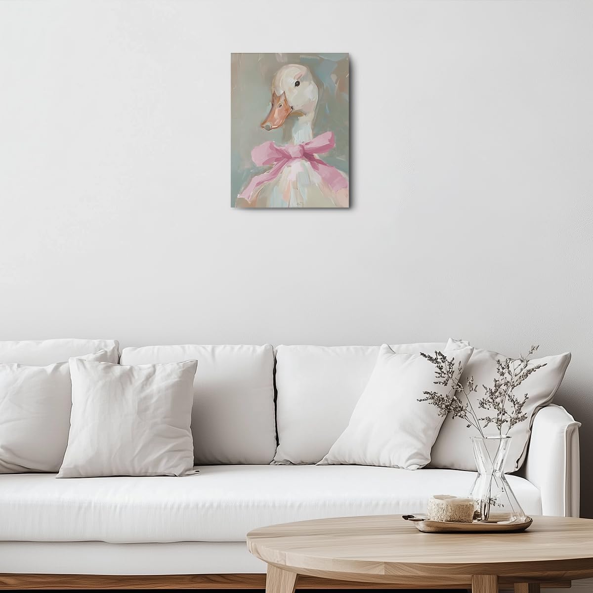 Regine Switzerland Cute Duck Canvas Wall Art - Framed Aesthetic Decor for Animal Lovers | 11.5x15 In