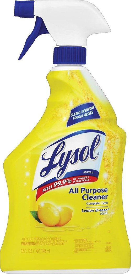 Lysol All-Purpose Cleaner Spray - Lemon Breeze Scent | Powerful 32oz Cleaning Solution
