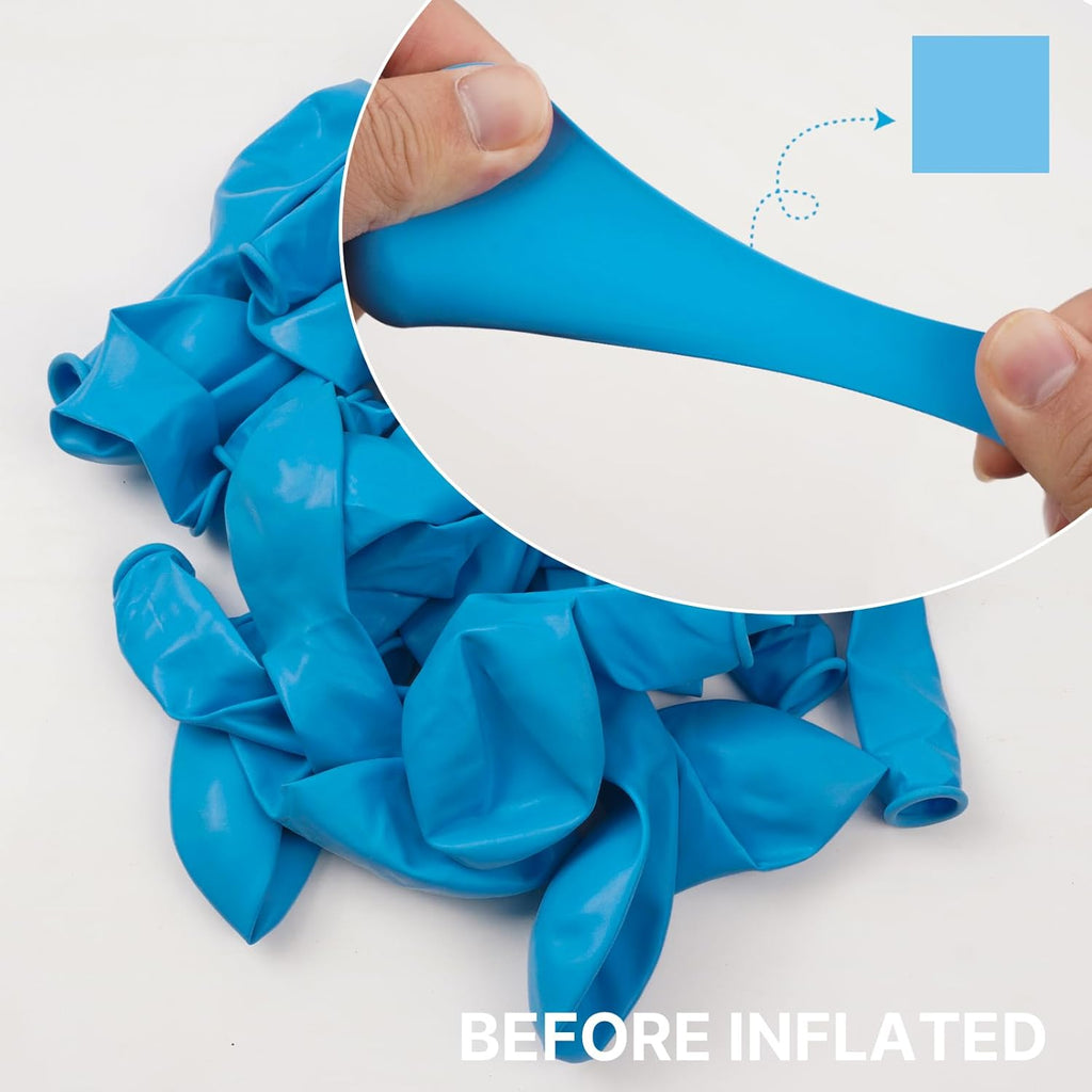 PartyWoo Light Blue Balloons - 152-Piece Pastel Balloon Arch Kit for Baby Showers & Graduations | 5-12 Inch Sizes