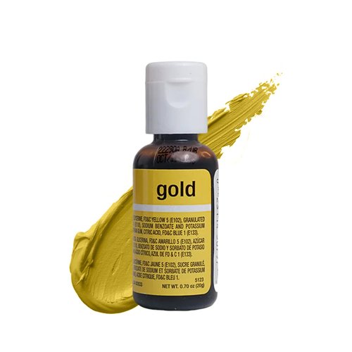 Chefmaster Gold Liqua-Gel® Food Coloring - Vibrant Professional-Grade Dye for Icing & Fondant | 0.70 oz