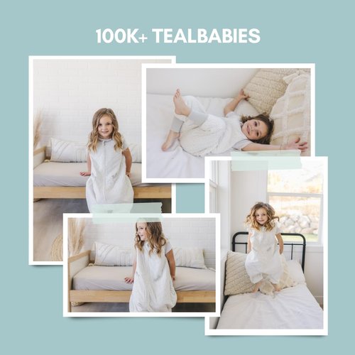 Tealbee Dreamsuit Toddler Sleep Sack with Feet – Walker Sleep Bag with Legs, Rayon made from Bamboo, Summer 0.8 TOG, 2-Way Zipper, 3T-4T - Dash