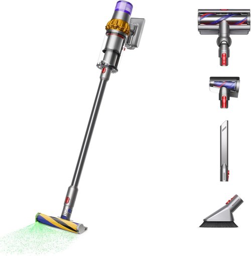 Dyson V15 Detect Plus Cordless Vacuum - Powerful 240AW Suction, 3 Modes, 60 Min Runtime | Illuminated Dust Detection, Pet Hair Detangler