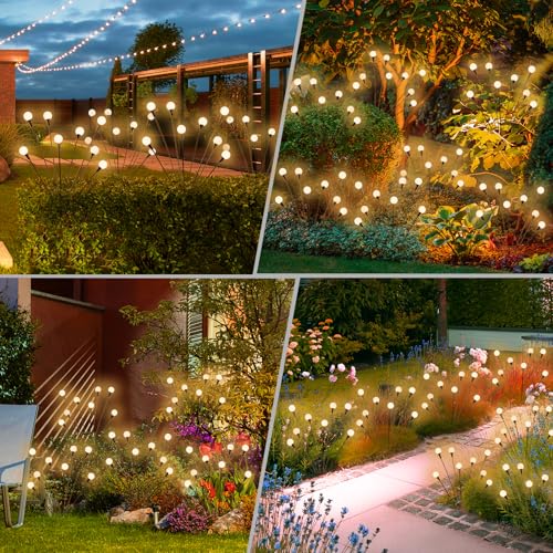 Vignuto Solar Outdoor Waterproof Firefly String Lights 10 Pack - Garden & Patio Decor