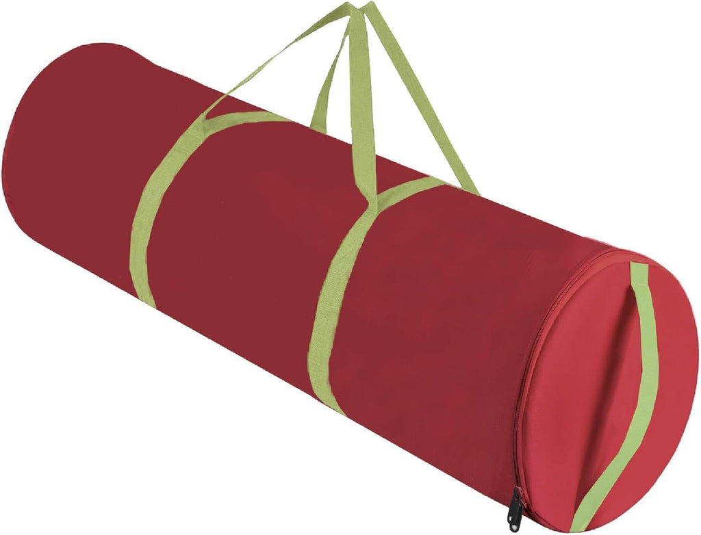 OUTTDID Christmas Wrapping Paper Organizer - 41" Storage for 18-25 Rolls | Durable 600D Oxford Fabric, Red with Handles & Zipper