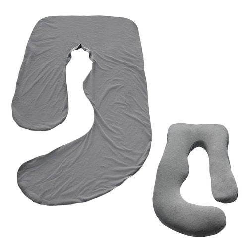 Runhike 57 Inch U Shaped Removable Pregnancy Pillow Cover Compatible with Momcozy,Soft and Breathable,Cooling Polyester Pregnancy Pillow Case Replacement Fits 55/57 Inch