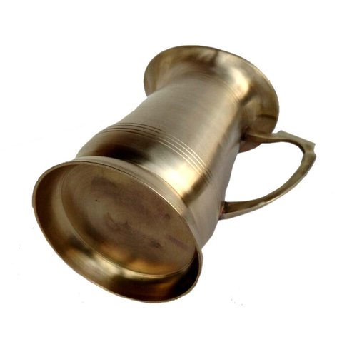 Pure Brass Jug Plain For Drinking And Serving Capacity -1000 ML