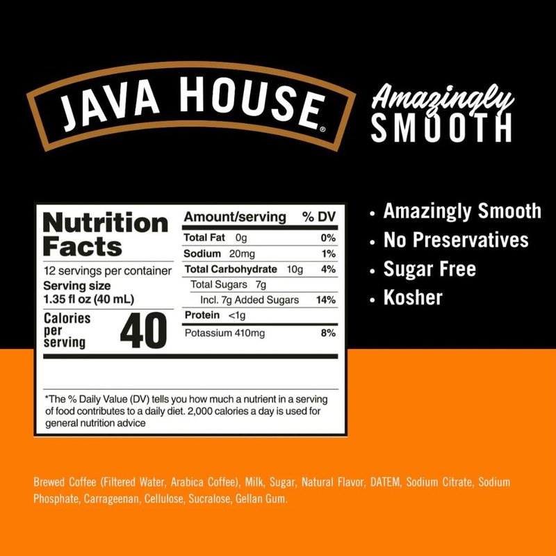 JAVA HOUSE Salted Caramel Lightly Sweet Cold Brew Coffee Pods, (48 Count) Peel and Pour Pods Hot or Iced