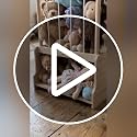 57" Wooden Stuffed Animal Storage Tower with Toy Chest - Castle Design