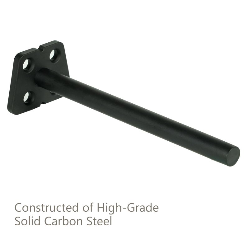 NEODROP 12-Pack 10 Inch Hidden Floating Shelf Bracket, Heavy Duty Blind Shelf Support Hardware | Invisible Wall Brackets for Kitchen, Fireplace Mantel Wood Shelves | Black Powder Coated Solid Steel