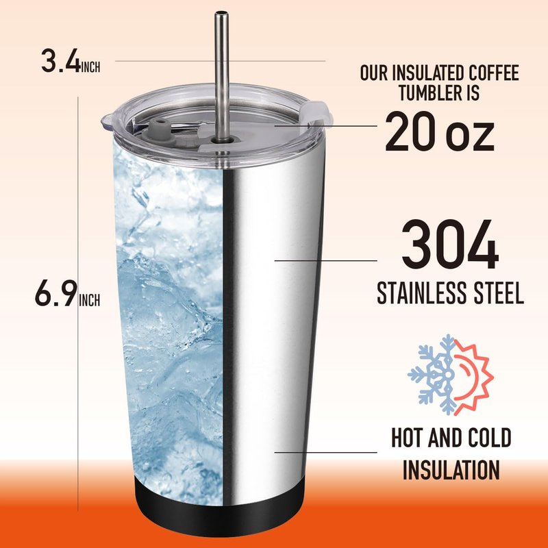 HODREU Leopard Print Tumbler 20 Oz Tumbler Leopard Print Gifts for Women Insulated Travel Mug for Women Female Teacher Doctor Coworker Educator Lady Leopard Lover Stainless Steel Thermal Cup