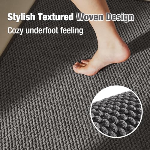 TYUU Non-Slip Bathroom Rug, Quick Dry Absorbent Bath Mat 16"x24"