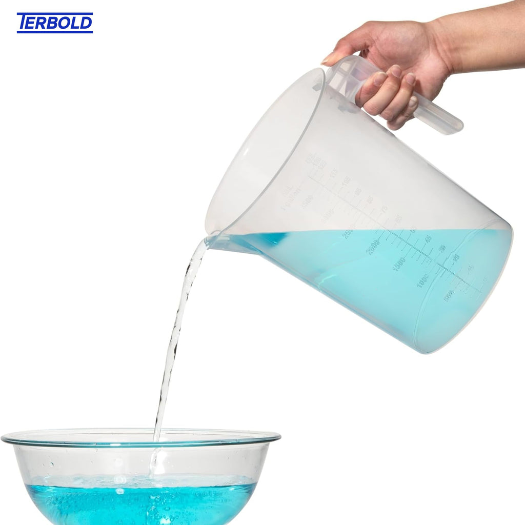 1 Gallon Measuring Pitcher | 3.785 Liter Shatterproof Plastic Large Graduated Mixing Pitchers, 1 Gallon (128 Fl Oz)