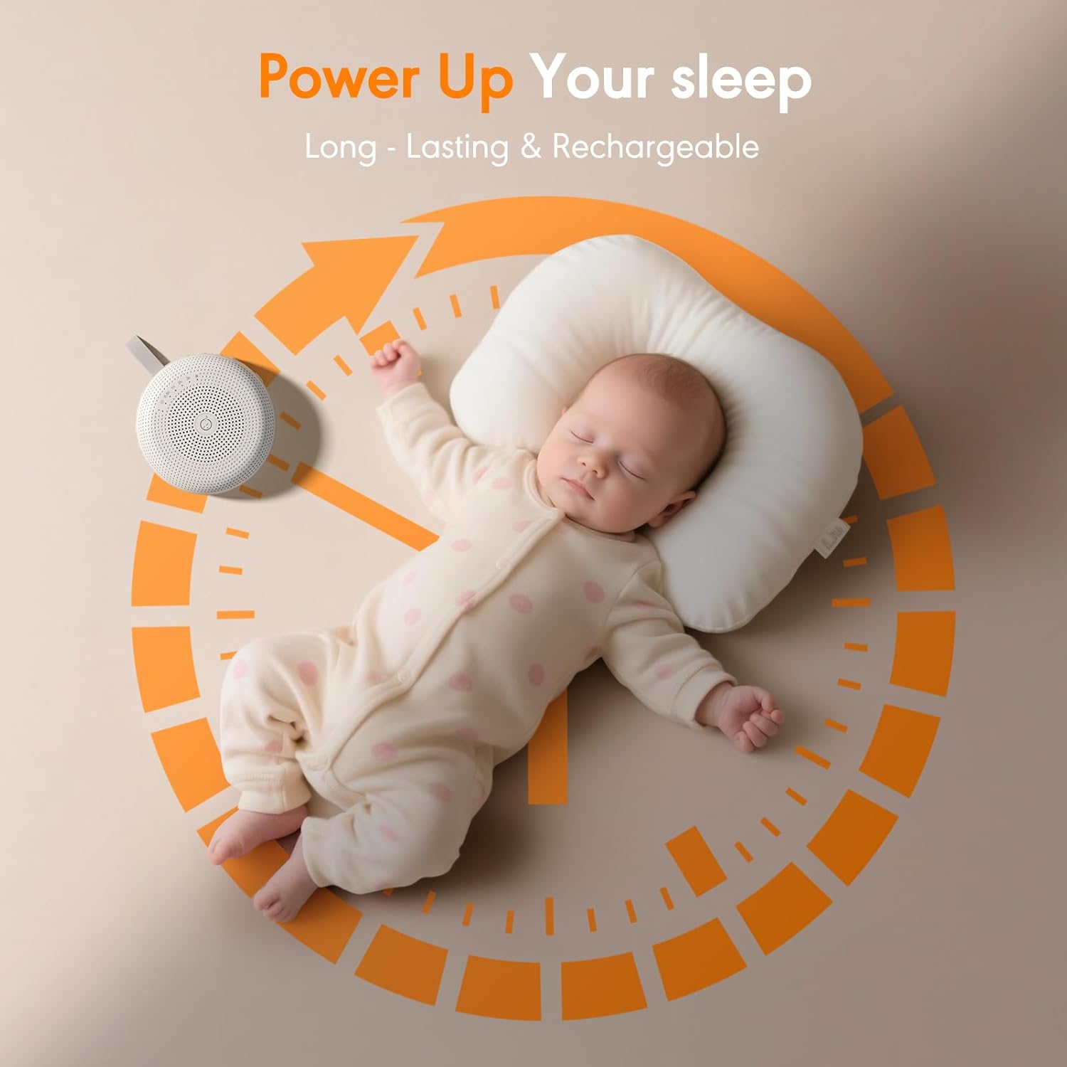 Skiennix White Noise Machine - Portable Sound Therapy with 33 Soothing Sounds & Timer for Sleep, Travel, Nursery, Home