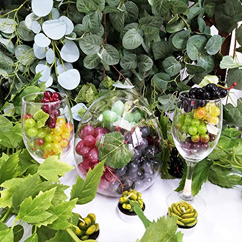 10 Pack Assorted Artificial Grapes - Frosted Decor Bunches