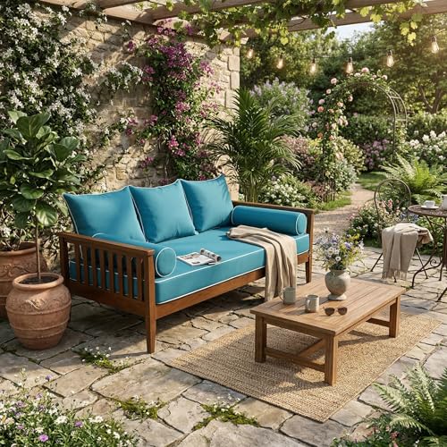 Outdoor Twin Daybed Cushion Cover Set - Water-Resistant & UV Protected