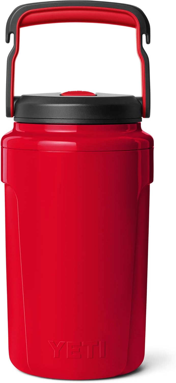 YETI Silo Half Gallon Insulated Water Jug - Leakproof Sports Bottle with Straw Cap & Fence Hook Handle - Keeps Drinks Ice-Cold - Ideal for Gym & Sports, Rescue Red