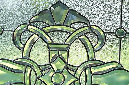 Beveled Clear Glass Window Panel - 24" x 24" with Copper Frame