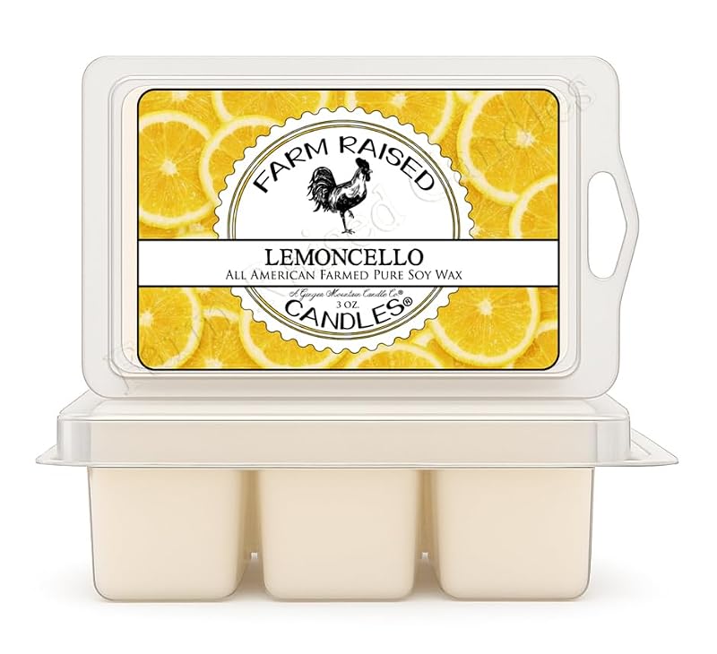 Lemon Sugar Soy Wax Melts - 2 Pack Scented Citrus & Vanilla Wax Cubes