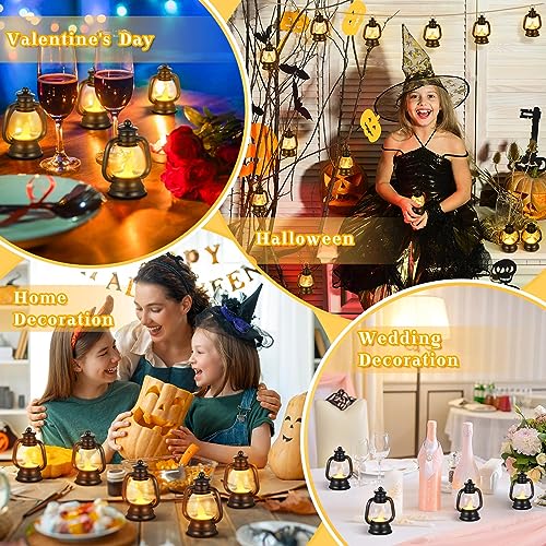 Mini Lanterns Bulk Set - 36 Black 4-Inch Decorative Candle Lanterns for Home & Party