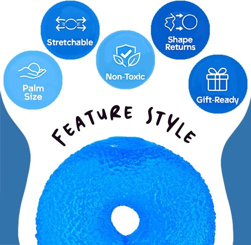 Donut Stress Ball - Cute Squishy Fidget Toy for Stress Relief | 2.75-Inch Size