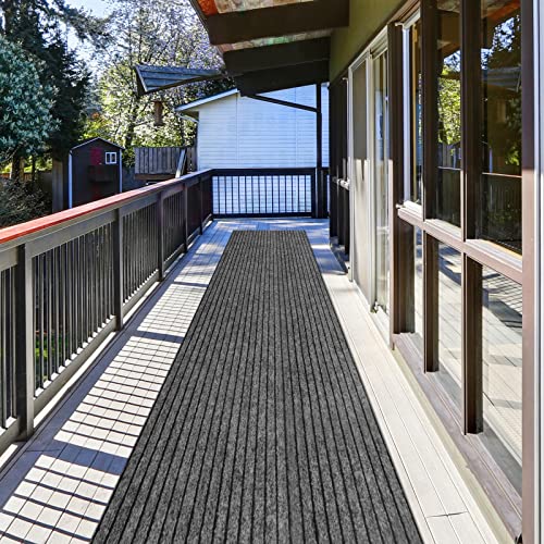 2x6 ft Indoor Outdoor Runner Rug, Non-Slip Low Profile Hallway Carpet