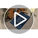 Yinhua Red 8x10 Western Area Rug for Living Room & Bedroom, Washable Christmas Decor