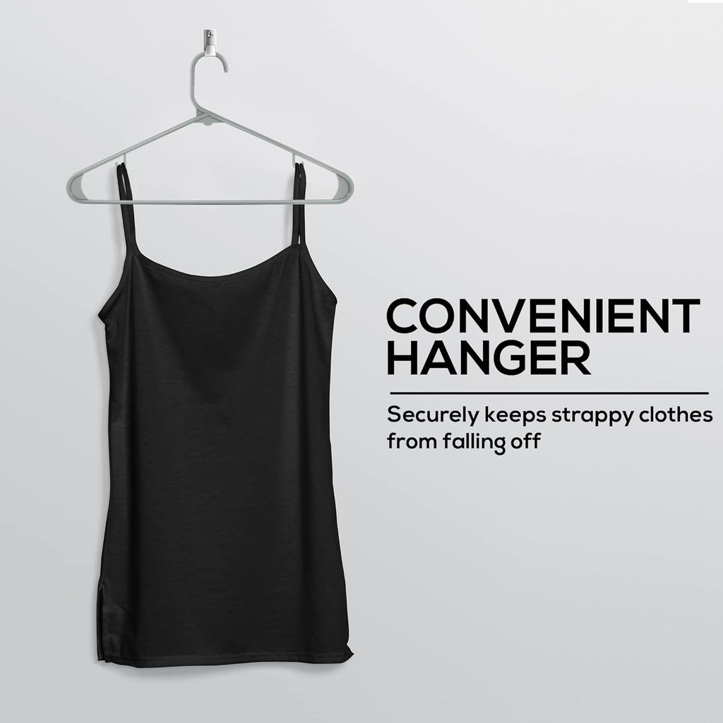 Utopia Home Plastic Hangers - Durable Space-Saving Closet Organizers | 50-Pack in Grey for Shirts, Pants & Coats