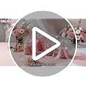 Pink Bow Wall Decor - 40Pcs Satin Ribbon Bows for Party Backdrop