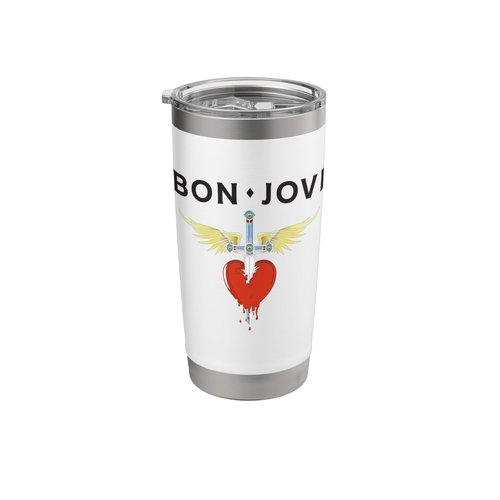 Official Bon Jovi Heart Dagger Stainless Steel Insulated Tumbler