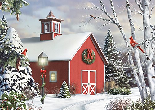 Vermont Christmas Company Boxed Christmas Cards with Gold Foil Envelopes - 15 Count