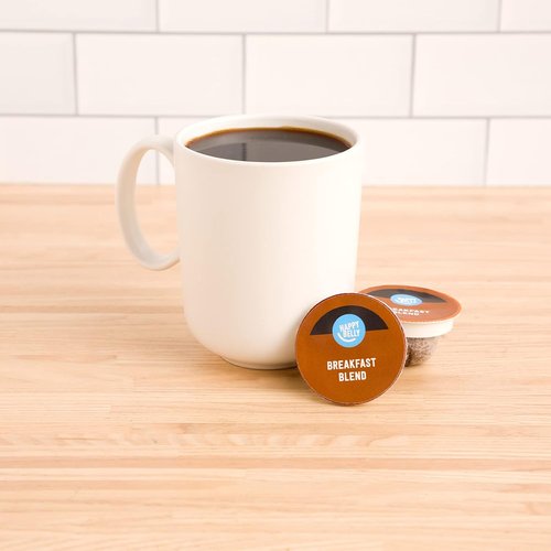 Happy Belly Compostable Coffee Pods - Light Roast, Compatible with K-Cup Brewer, 96 Count