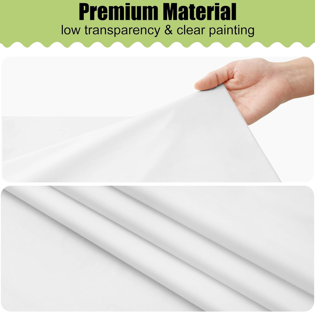 Smiry Disposable Tablecloths - Waterproof 54 x 108 Inch Rectangle Covers | 10 Pack, Sturdy & Leakproof, White