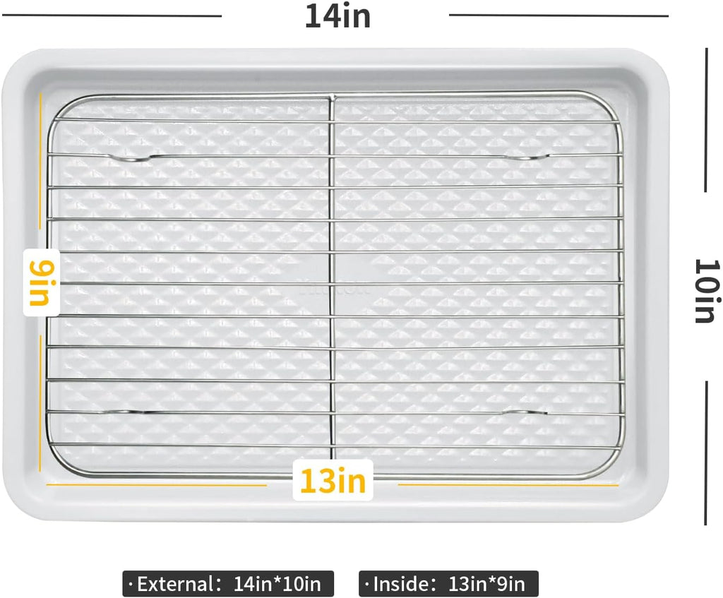 Skiennix Nonstick Ceramic Baking Sheet Set - 2-Pack 13x9 Inch | Oven Safe, Non-Toxic, Dishwasher Safe
