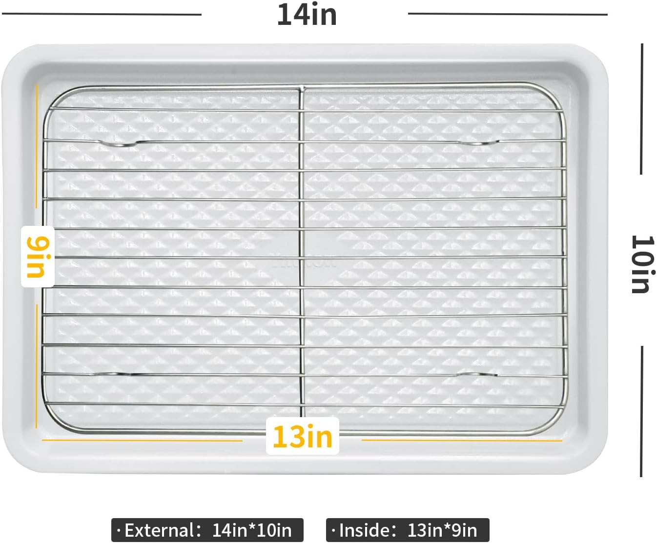 Skiennix Nonstick Ceramic Baking Sheet Set - 2-Pack 13x9 Inch | Oven Safe, Non-Toxic, Dishwasher Safe