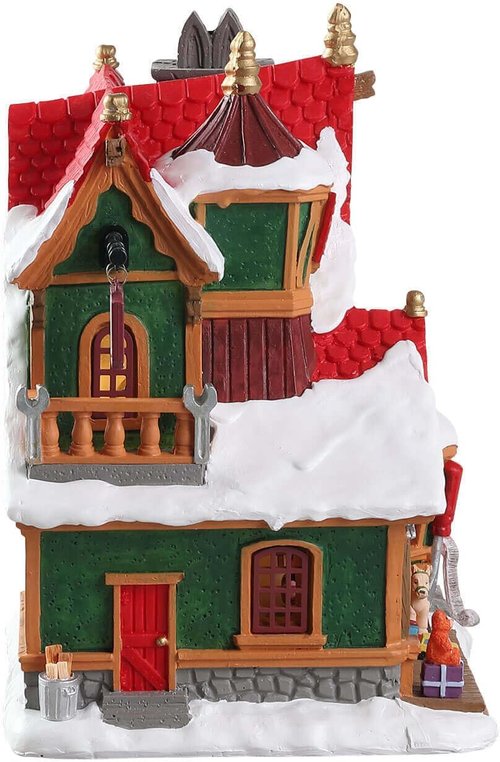 Lemax Santa's Wonderland Lighted Building - The Elf Workshop | Festive Holiday Decor
