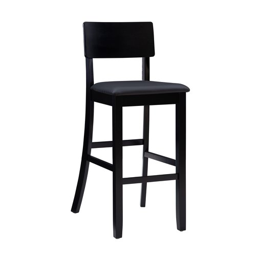Linon Home Dcor FBA_ Torino Collection Contemporary Bar Stool, 17"W x 20"D x 43"H, Black