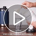 Protein Shaker Bottle 27oz Portable Vortex Blender Cup Charcoal